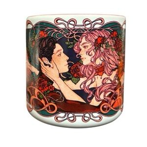 Fairyloot Exclusive Crimson Moth Mug Kristen Ciccarelli Bookish Art Nouveau Mug